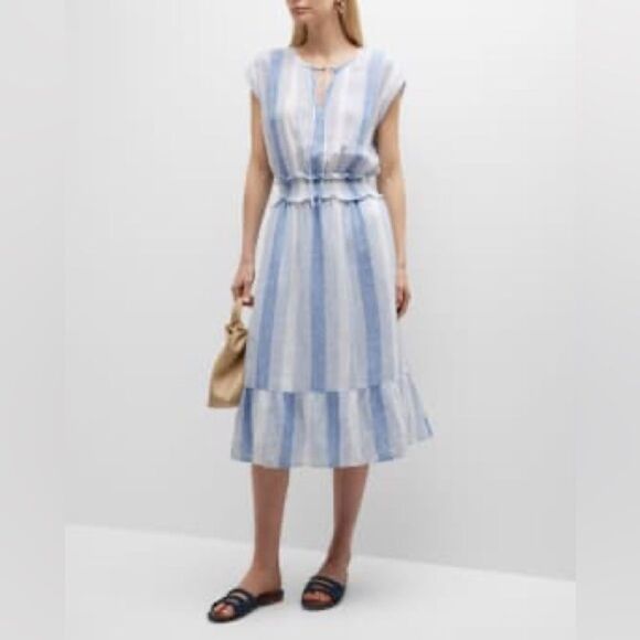 Rails Nevis Stripe Ashlyn Midi Dress Size M - Picture 1 of 13